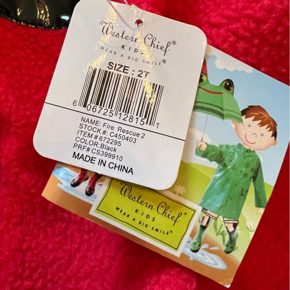 Western Chief Fireman Baby Boy Rain Jacket NEW NWT - Picture 4 of 4